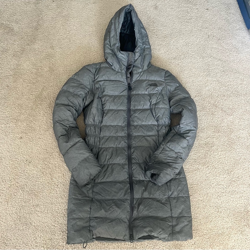 NORTH FACE long coat with hood